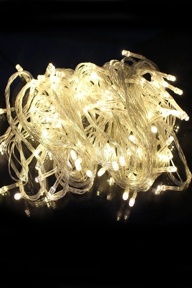 Indoor/Outdoor 120 LED String Lights with Flexible Clear Wire