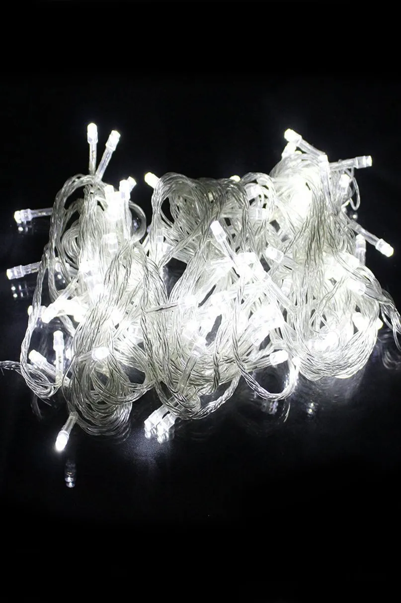 Indoor/Outdoor 120 LED String Lights with Flexible Clear Wire