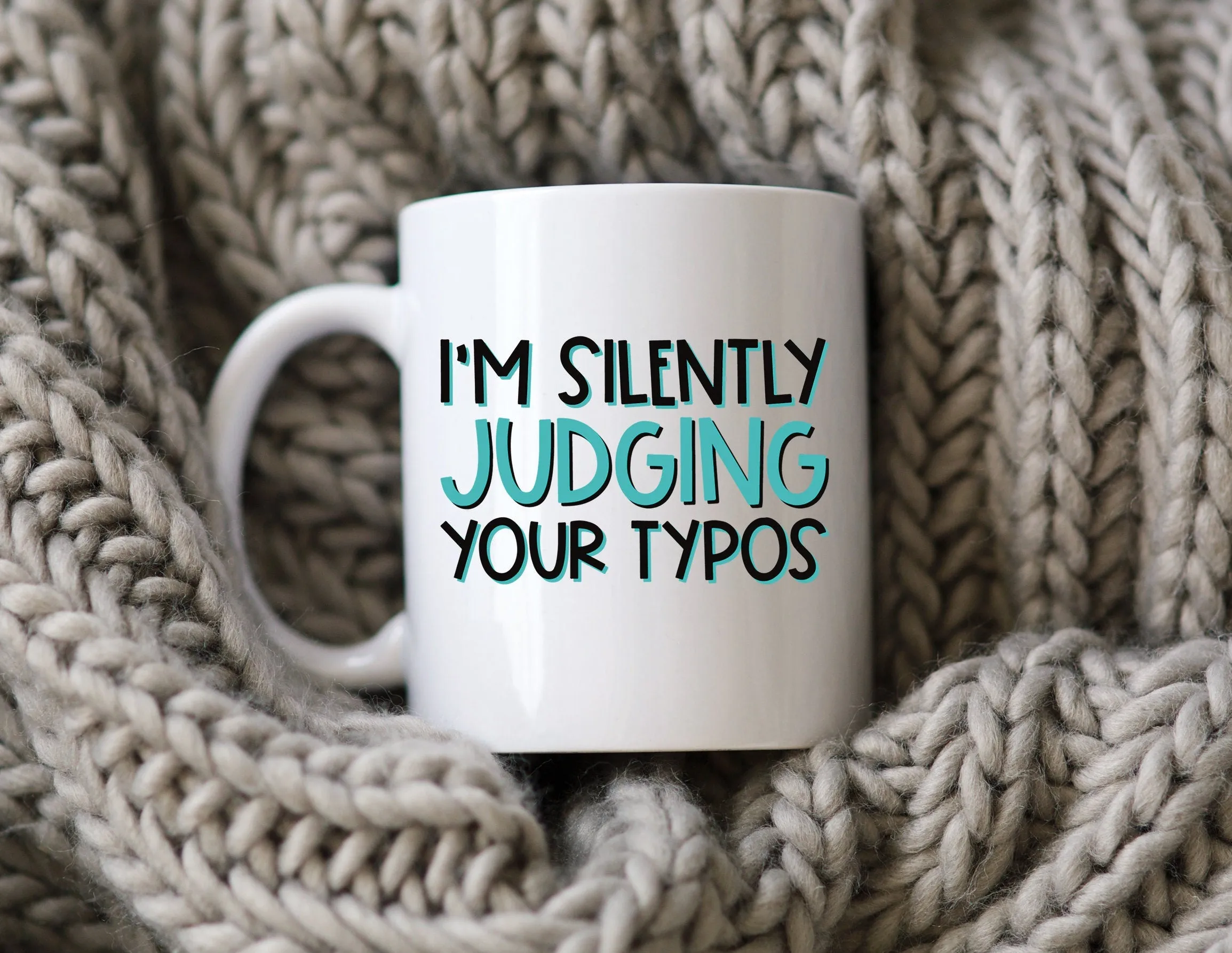 Judging Your Typos Mug Funny Grammar Coffee Cup Teacher Sarcastic Mug