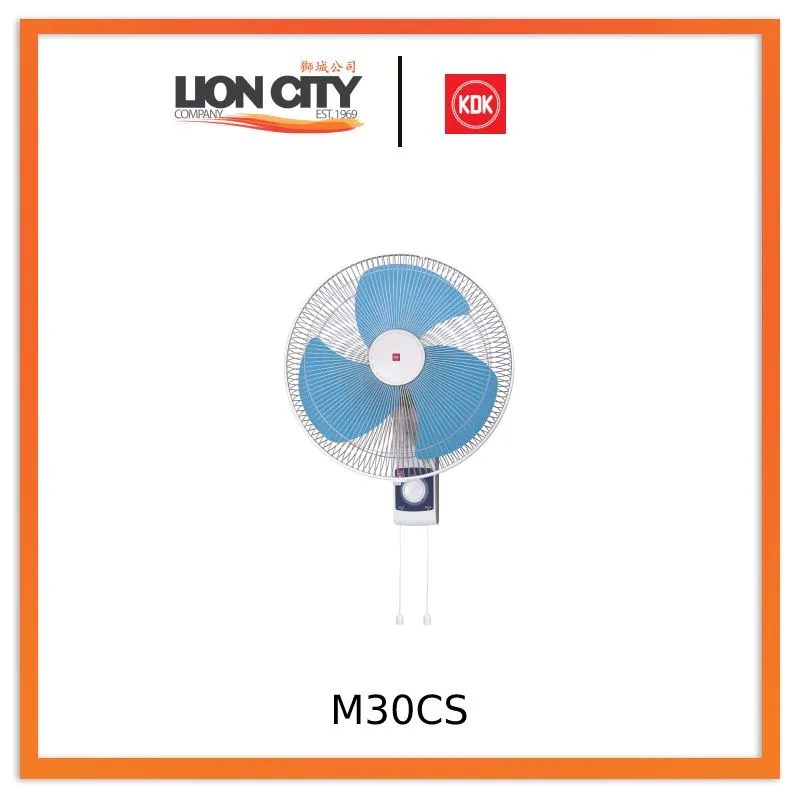 KDK M30CS Grey/Blue 30cm Wall Fan