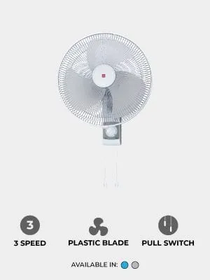 KDK M30CS Grey/Blue 30cm Wall Fan