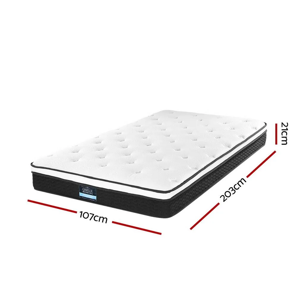 King Single Package | Velvet Pink Bed Frame & Bonita Euro Top Mattress (Medium Firm)