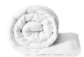 Kuber Industries Reversible Microfibre Single Comforter King Size, White (CLT577)