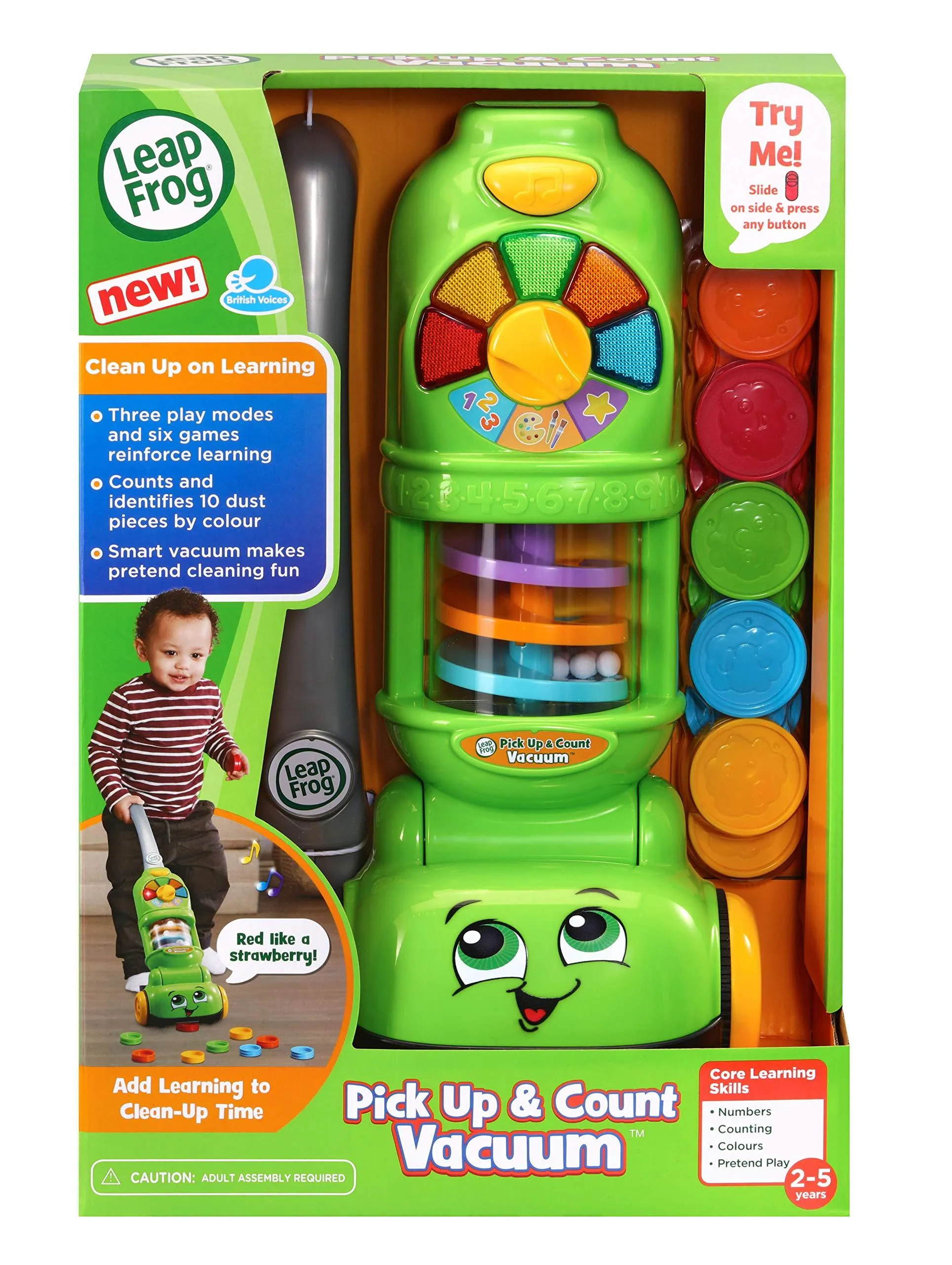 LeapFrog Pick Up and Count Vacuum, Role Play Toy with Lights and Sounds, Educational Toy with Learning Games, Preschool Toys with Numbers and Counting, Interactive Toy for Girls and Boys 2 Years  