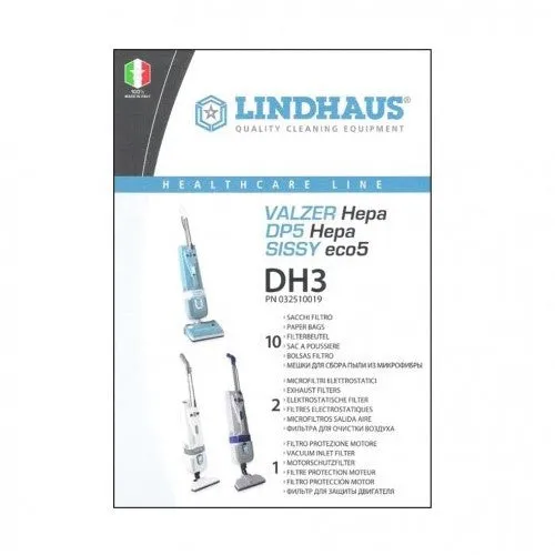 Lindhaus Type DH3 HEPA Bags (10-Pack) [032510019]