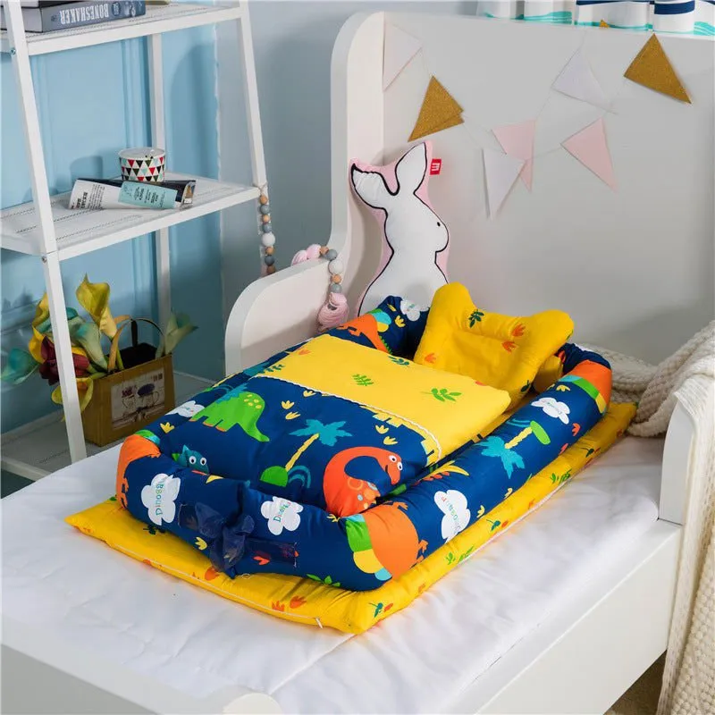 LovelyRLovely Anti-Pressure Newborn Foldable Portable Crib Middle Bed