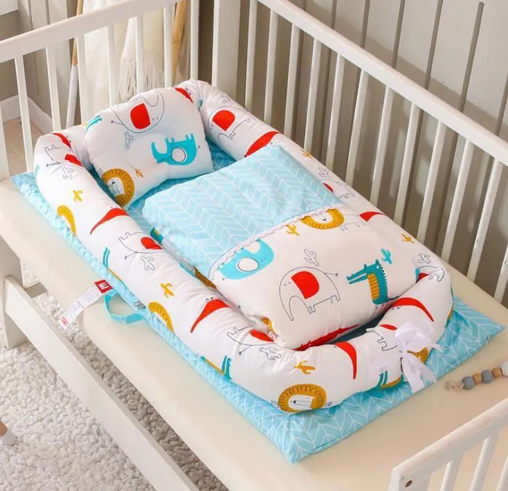 LovelyRLovely Anti-Pressure Newborn Foldable Portable Crib Middle Bed