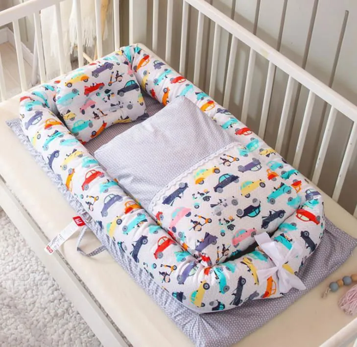 LovelyRLovely Anti-Pressure Newborn Foldable Portable Crib Middle Bed