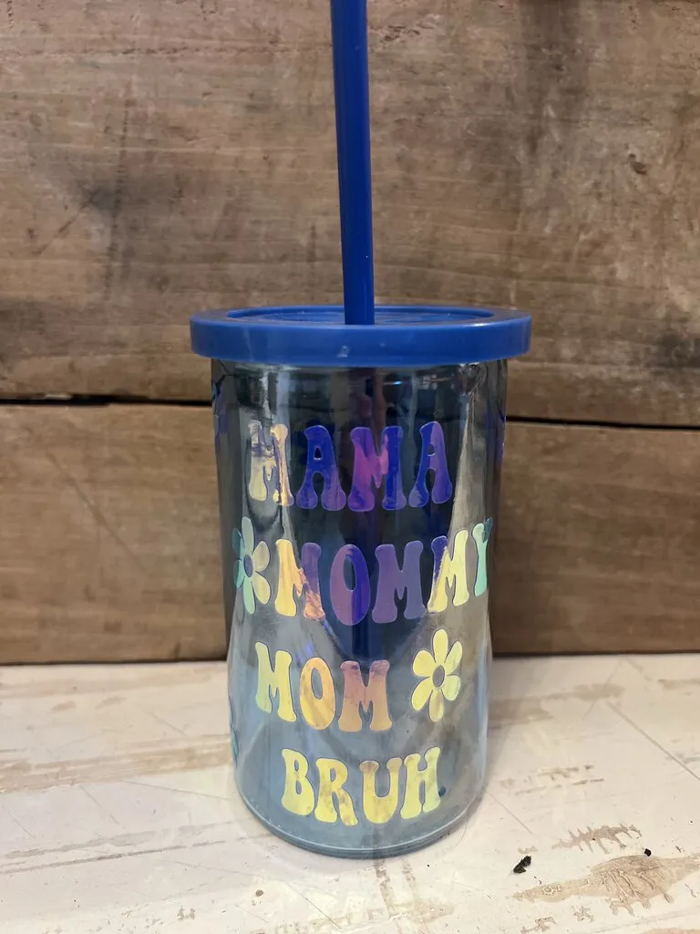 MAMA,BRUH GLASS CUP