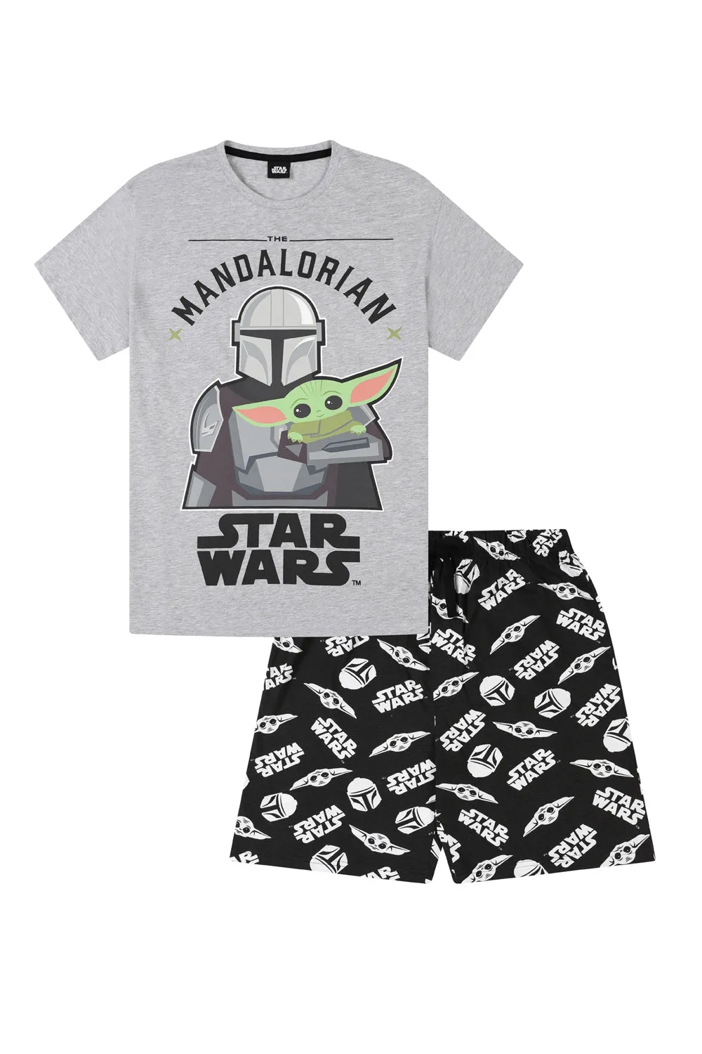 Men's Star Wars The Mandalorian Baby Yoda Child Cotton Short Pyjamas