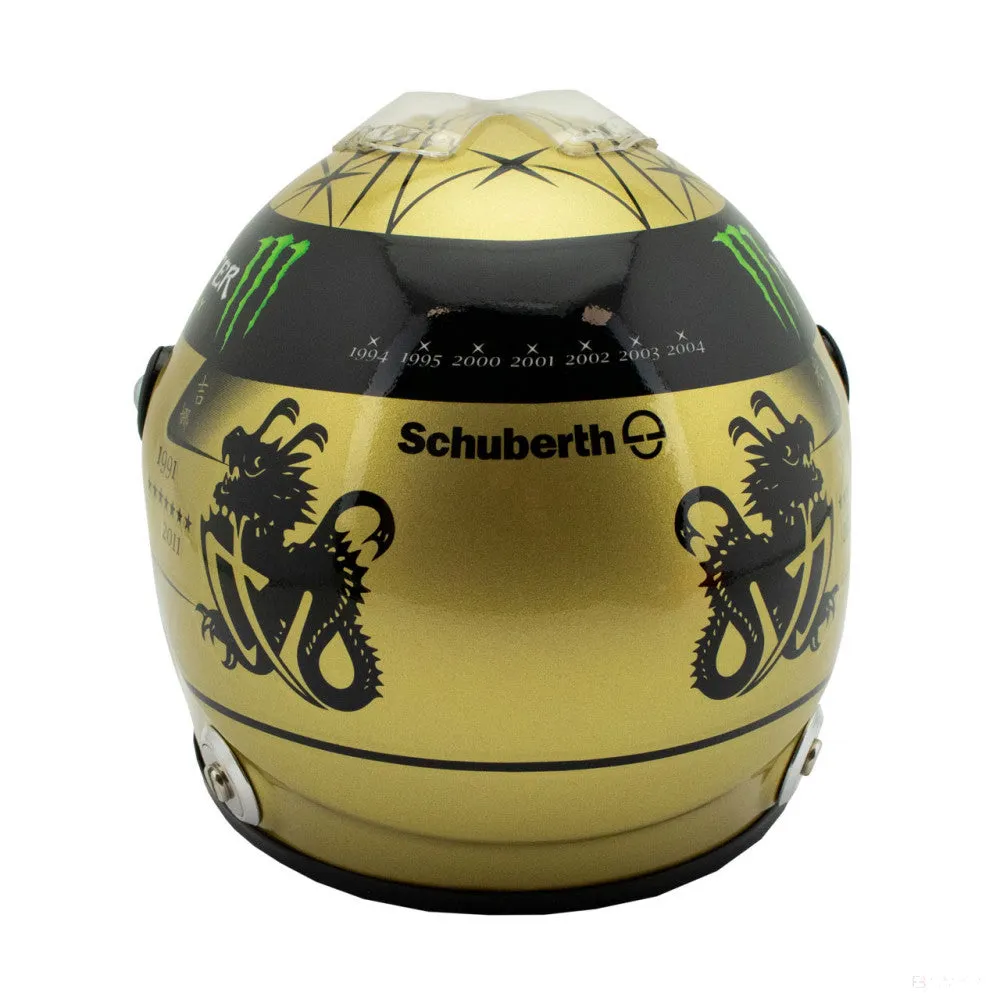 Michael Schumacher Mini Helmet, 1:2 scale, 2011 Spa, Gold, 2020