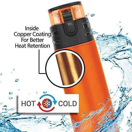 Milton Atlantis 900 Thermosteel Water Bottle, 750 ml, Orange