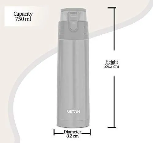 Milton Atlantis 900 Thermosteel Water Bottle, 750 ml, Orange