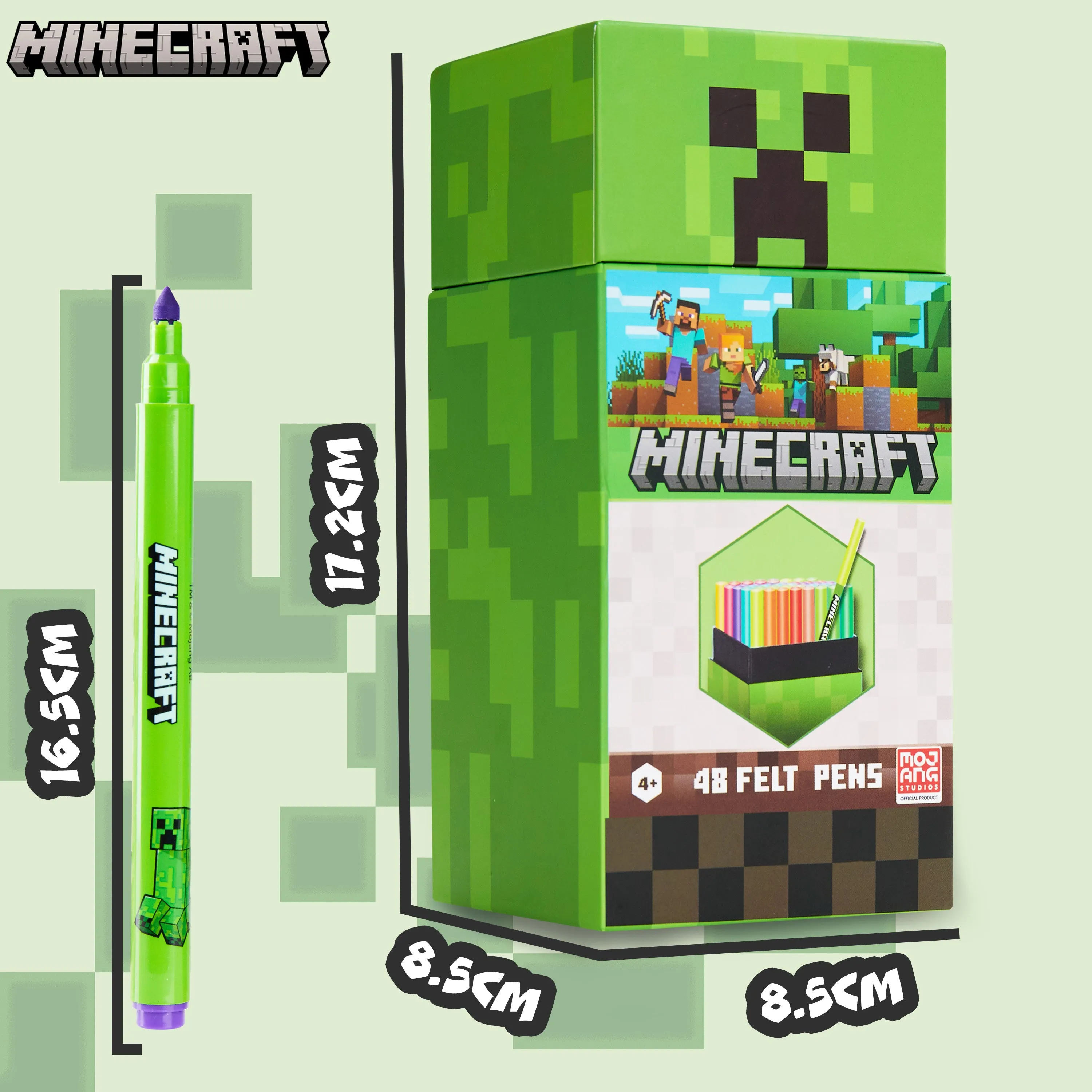 Minecraft Colouring Pens for Kids - 48 Pieces