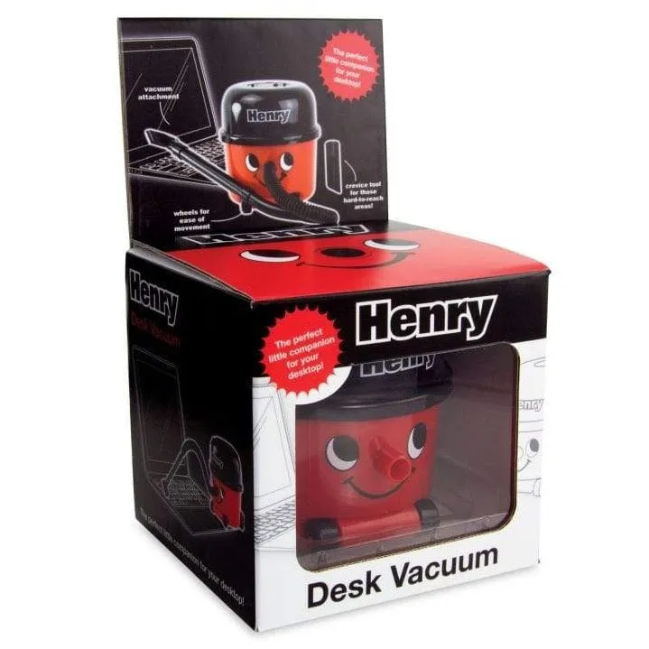 Mini Henry Desktop Vacuum Cleaner Office Home Table Cleaner Hoover Tool in Red Black