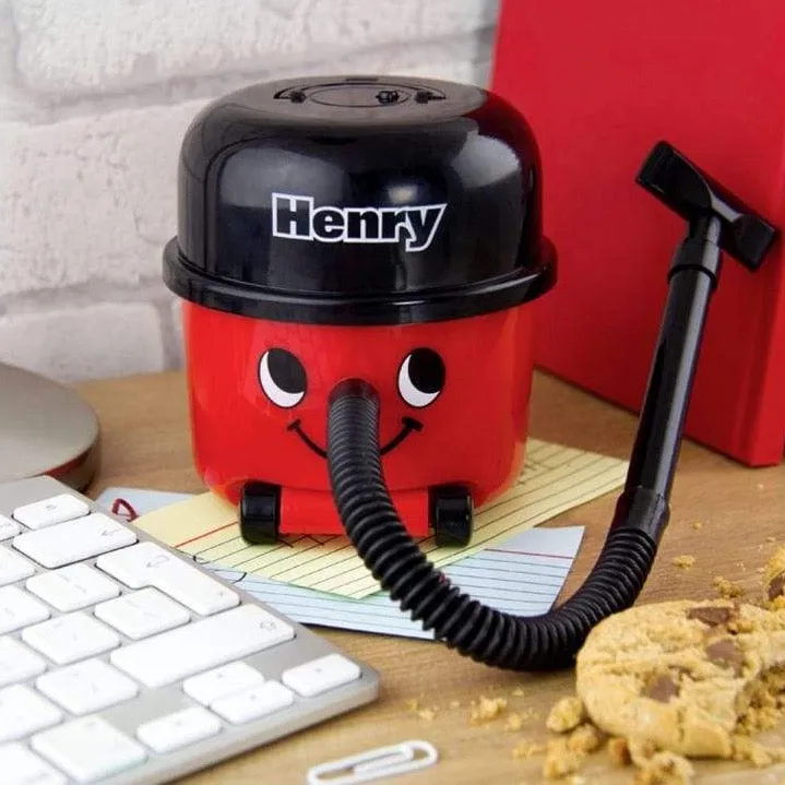 Mini Henry Desktop Vacuum Cleaner Office Home Table Cleaner Hoover Tool in Red Black