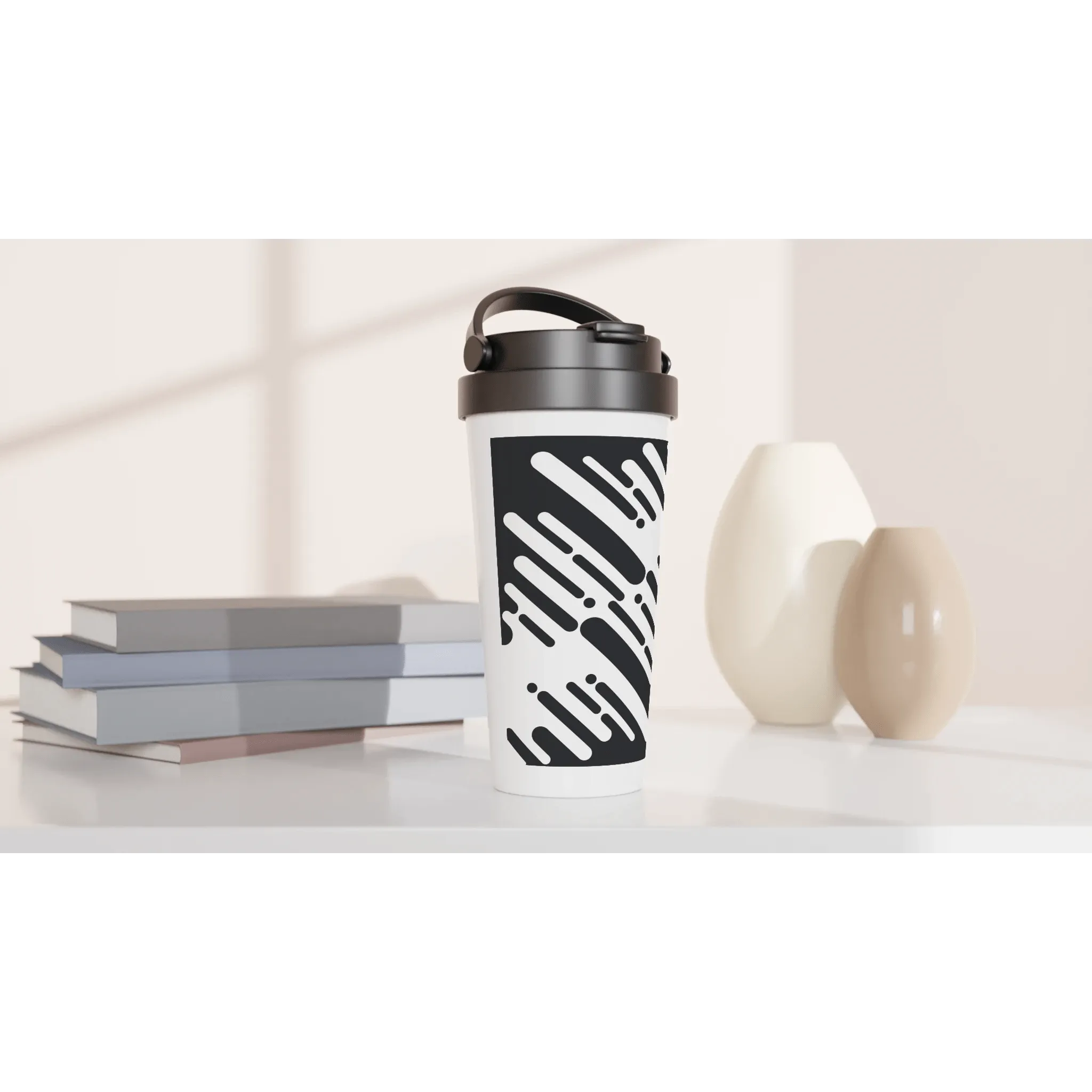 Modern Abstract Geometric Travel Mug