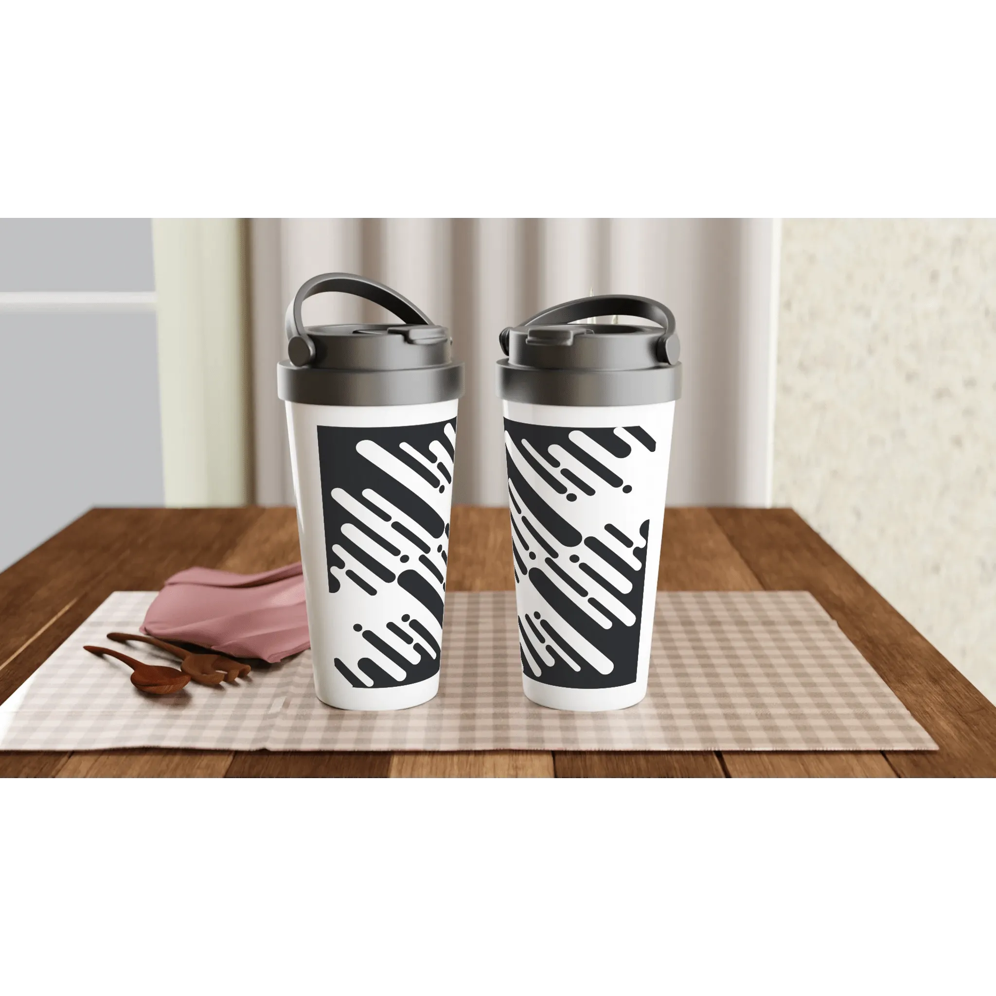 Modern Abstract Geometric Travel Mug