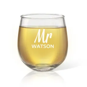 Mr Design Stemless Wine Glass