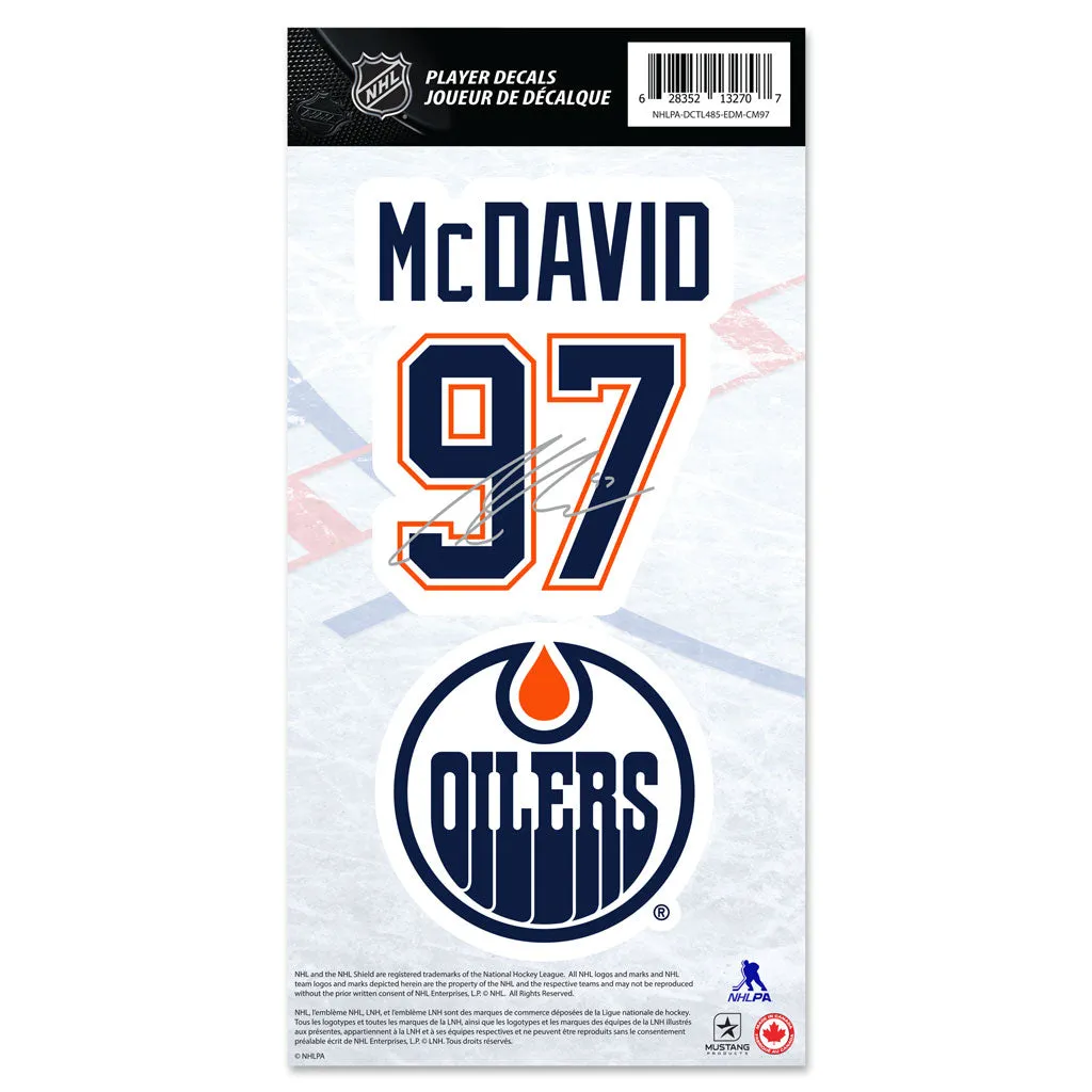 Mustang NHL Edmonton Oilers Connor McDavid Decal Set