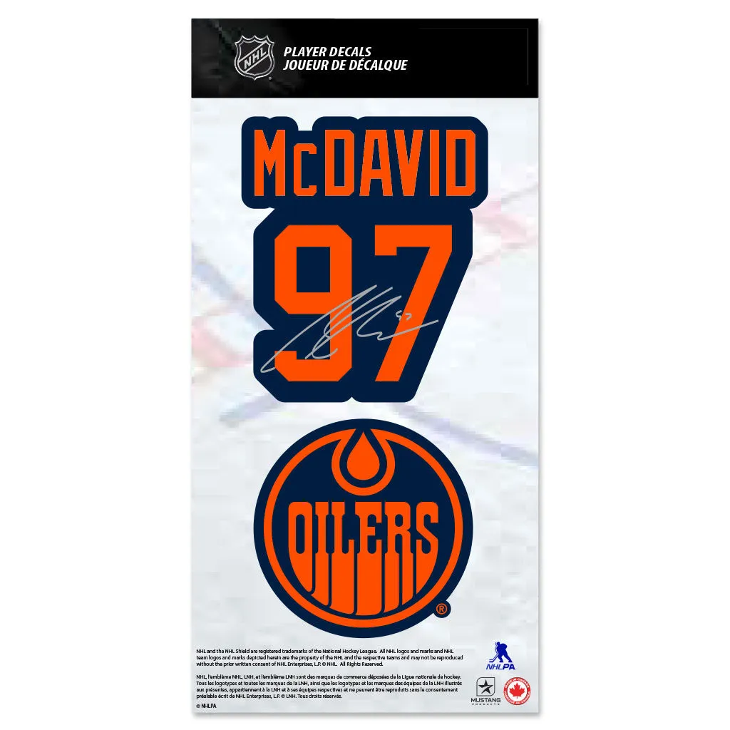 Mustang NHL Edmonton Oilers Connor McDavid Decal Set