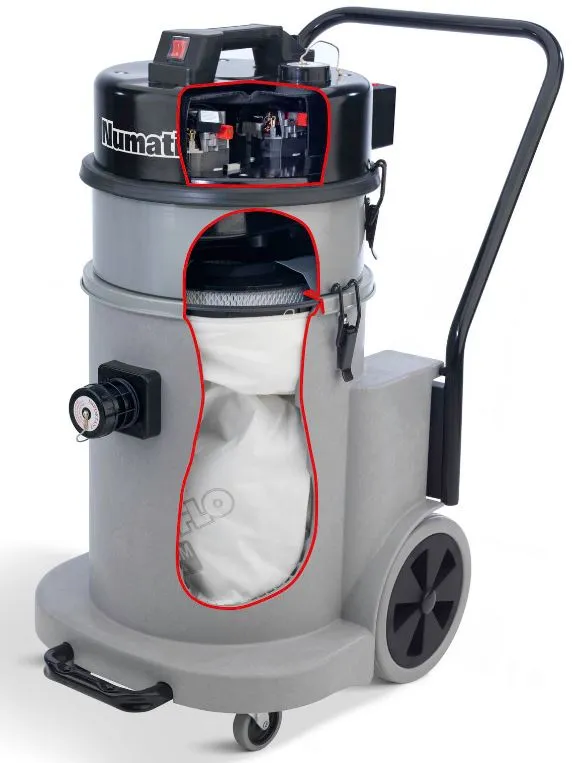 MVD900 Twin Motor Medium Class Dust Vacuum Cleaner - Numatic ProCare