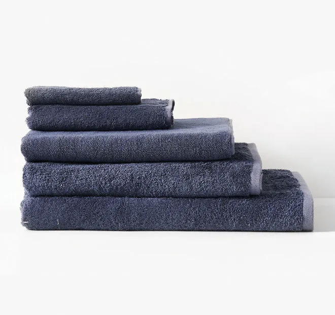 Nara 550GSM Bamboo Cotton Bath Towel Range Bluestone