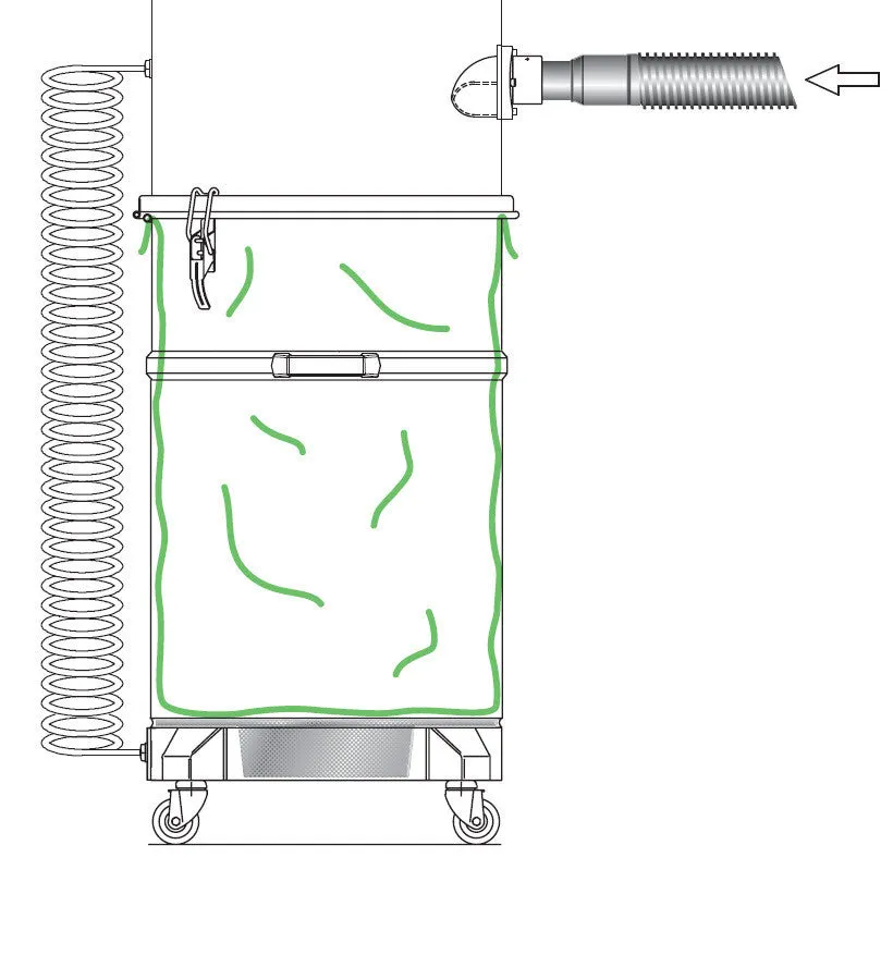 NilfiskCFM Industrial Vacuum Cleaner Grill and Depressor Hose For Bag Kit