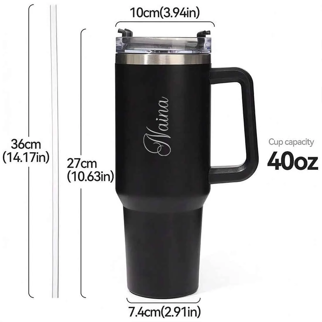 Nutcase Coffee Mug with Name Large Travel Cups 1200ml