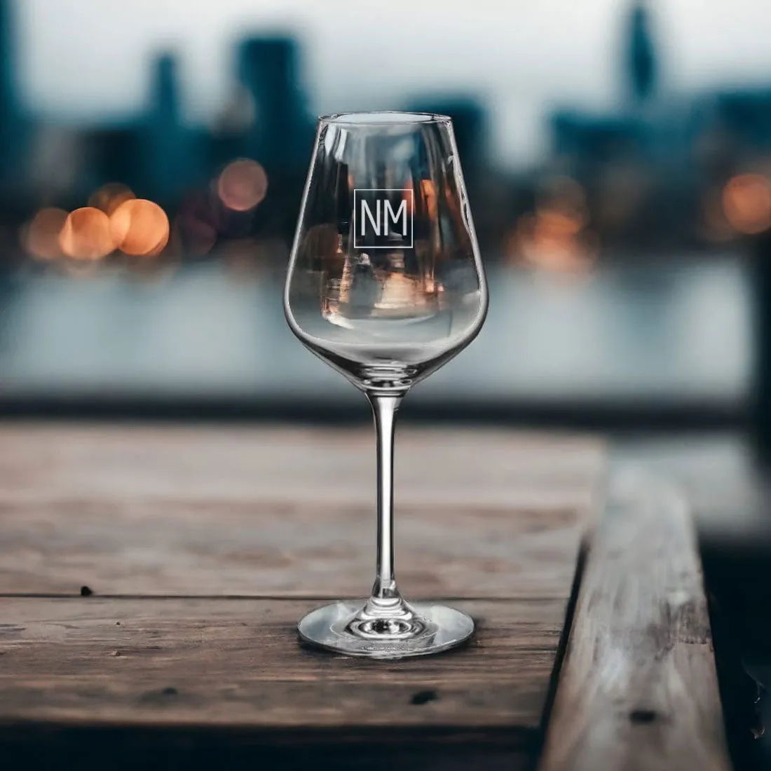 Personalised Wine Goblet Engraved with Initial - Premium Wine Glasses