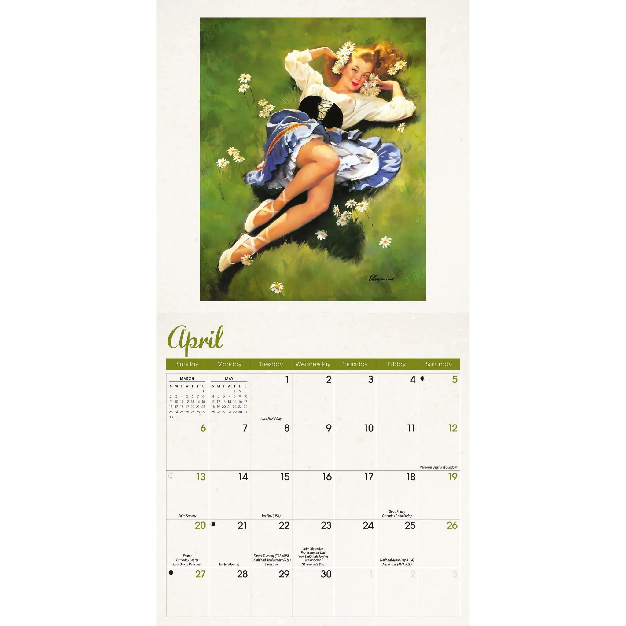 Pin Ups Mini 2025 Calendar