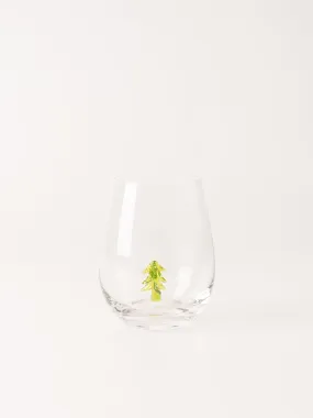 Pine Tree Stemless Wine Glass