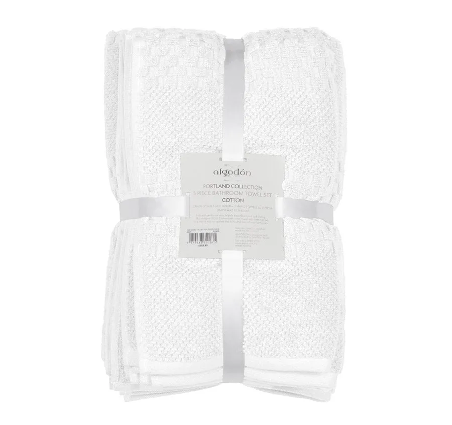 Portland 550GSM 5 Piece Towel Set Ivory