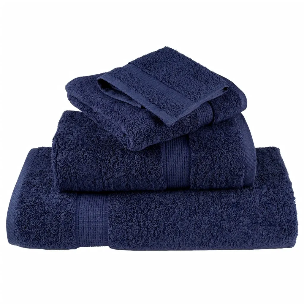 Premium Bath Towels 2pcs Navy Blue 100x150cm 600gsm 100% Cotton