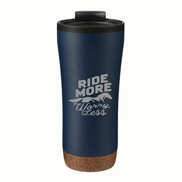 "Ride More Worry Less" Horses Coffee Tumbler Travel Mug