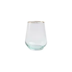 Rainbow Yellow Stemless Wine Glass