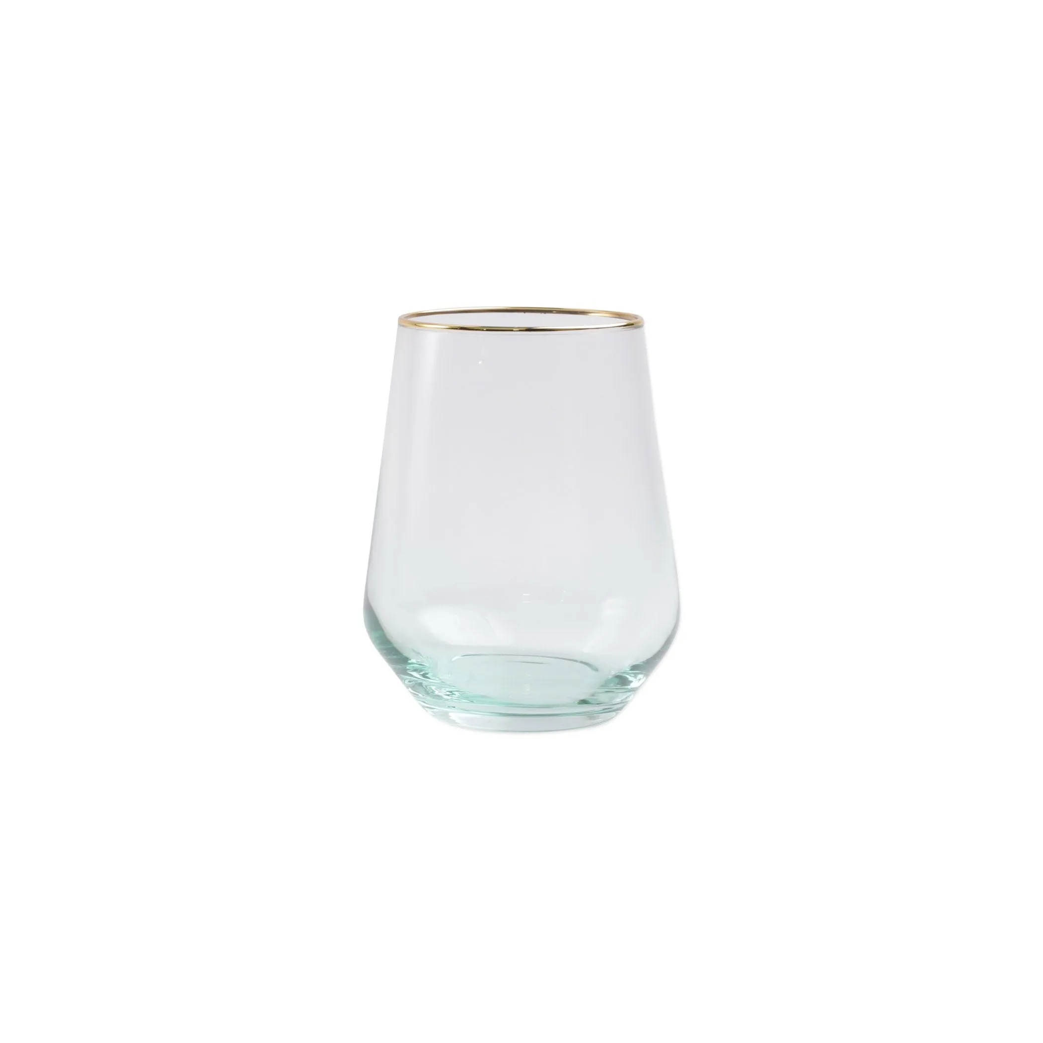 Rainbow Yellow Stemless Wine Glass