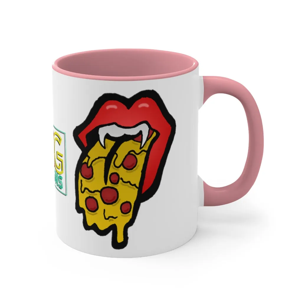 Red Pizza Tongue Accent Coffee Mug, 11oz