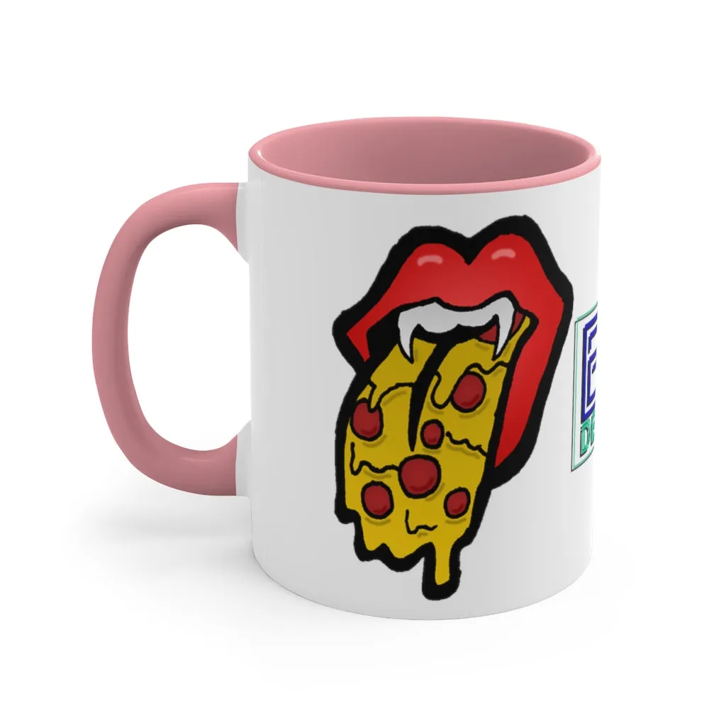 Red Pizza Tongue Accent Coffee Mug, 11oz