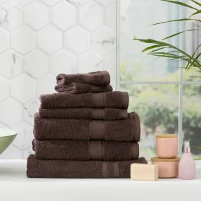 Renee Taylor Stella 7 Piece Cocoa Towel Pack