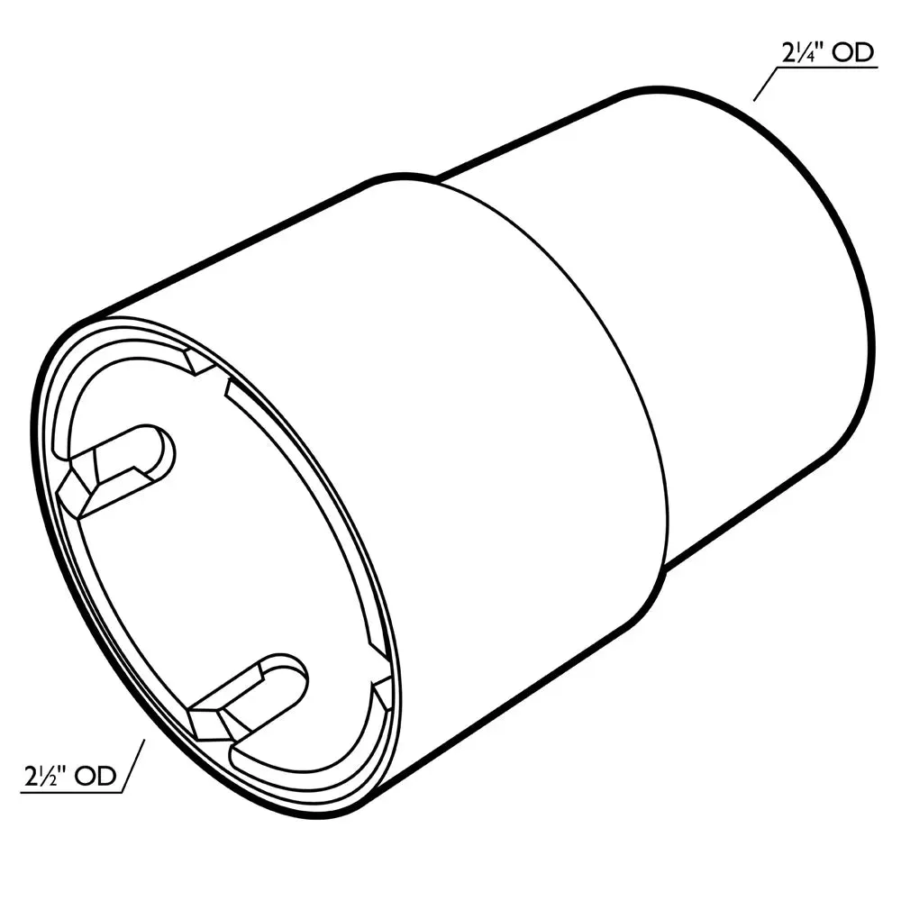 Rockler 31660 - 2-1/2'' Swiveling Hose Adapter for Shop Vacuums