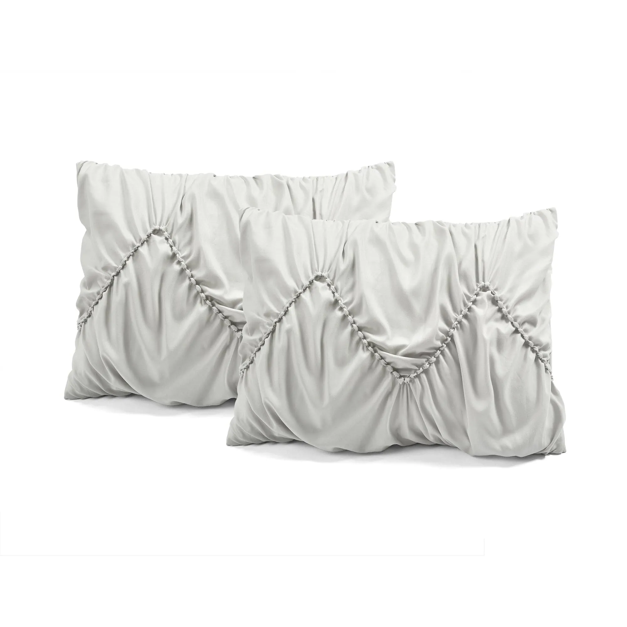 Ruched Chevron Comforter Set