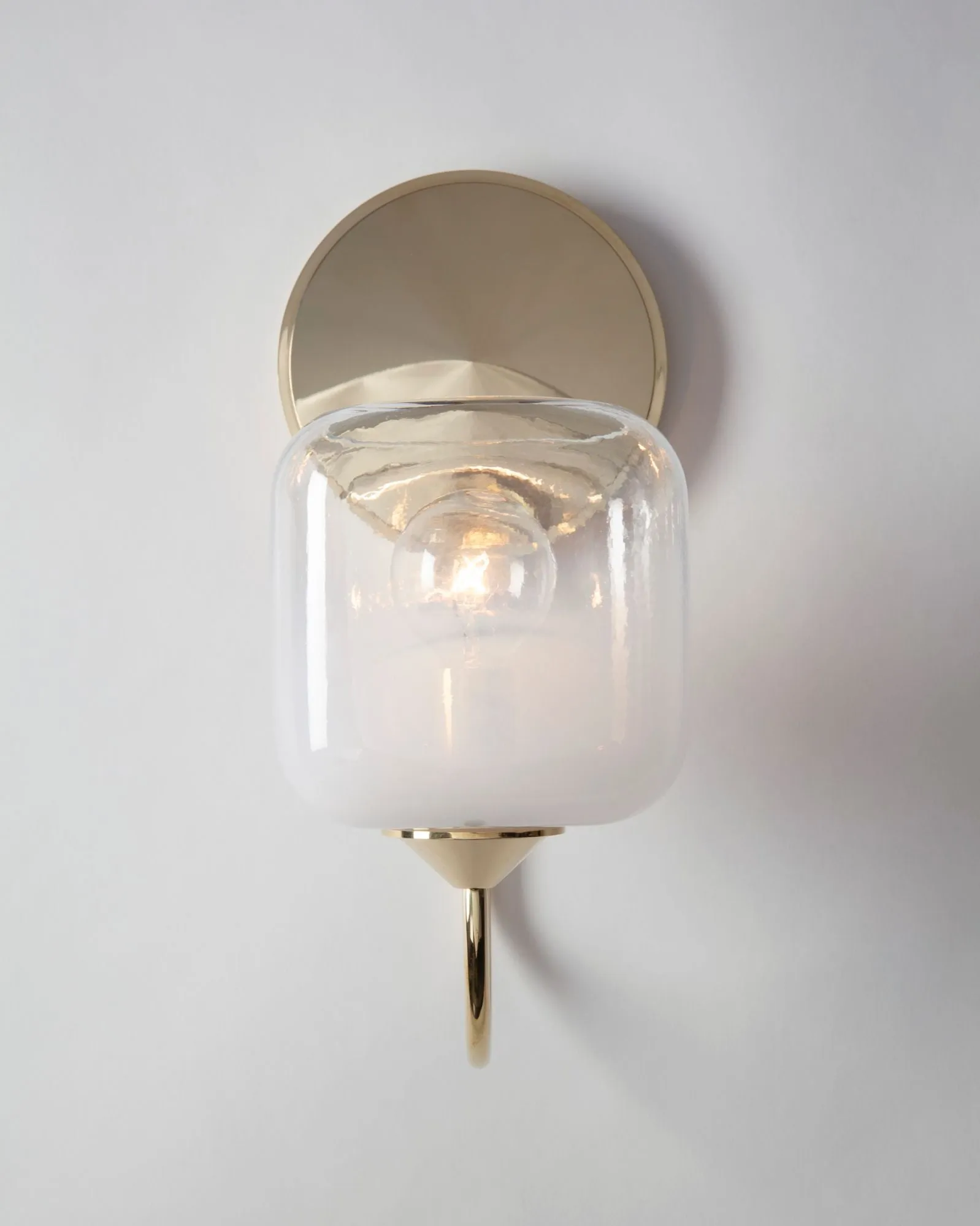 Savoia Sconce with Ice Cube Glass