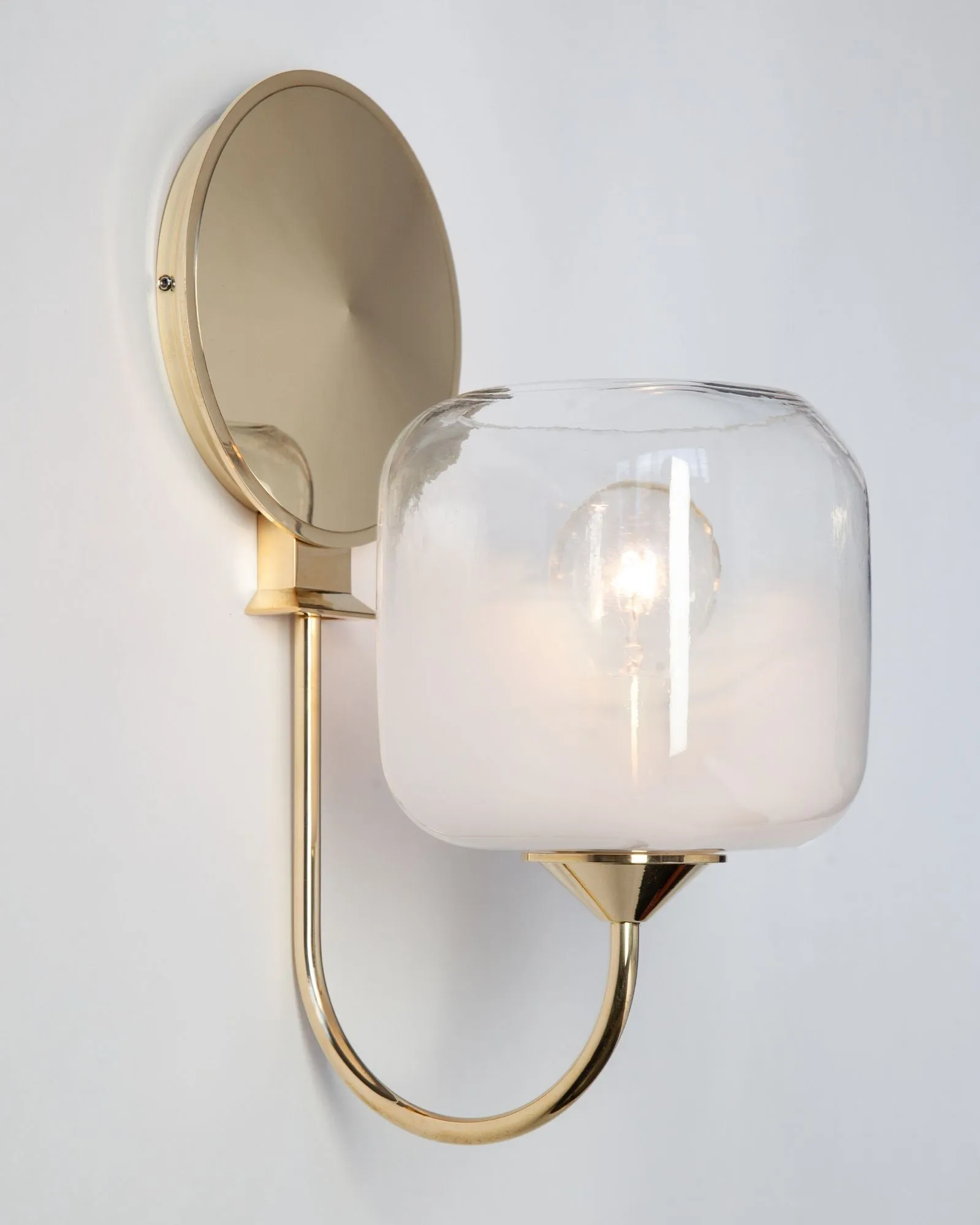 Savoia Sconce with Ice Cube Glass