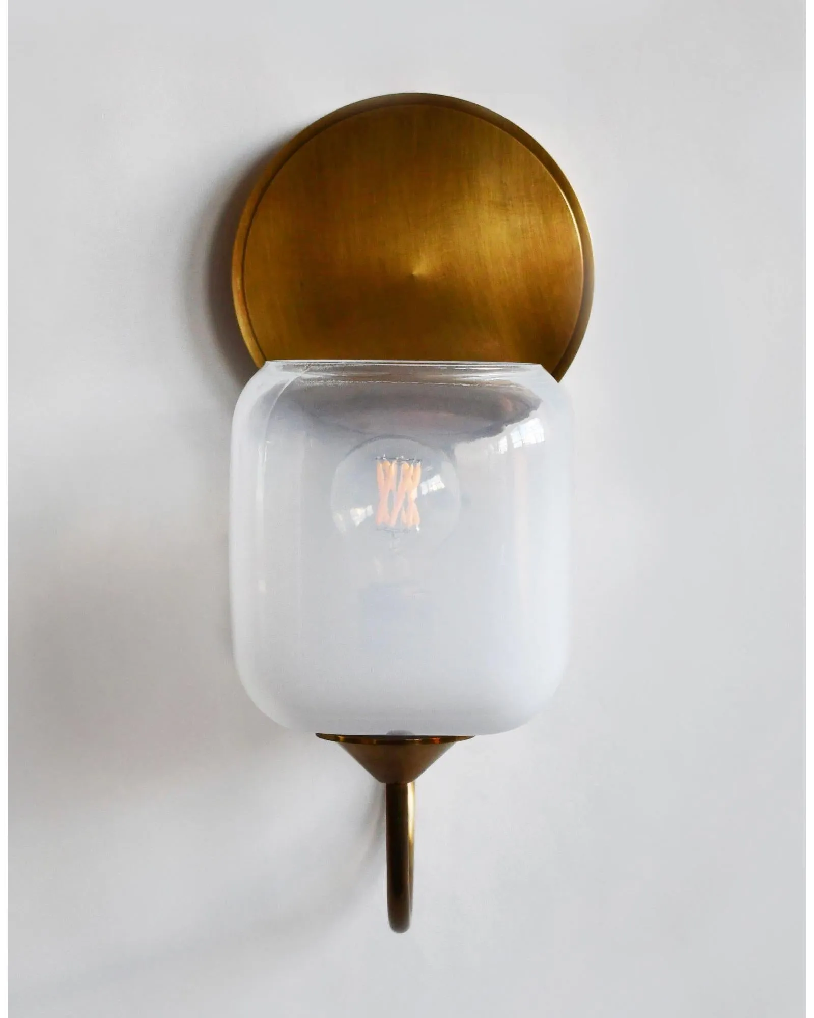 Savoia Sconce with Ice Cube Glass