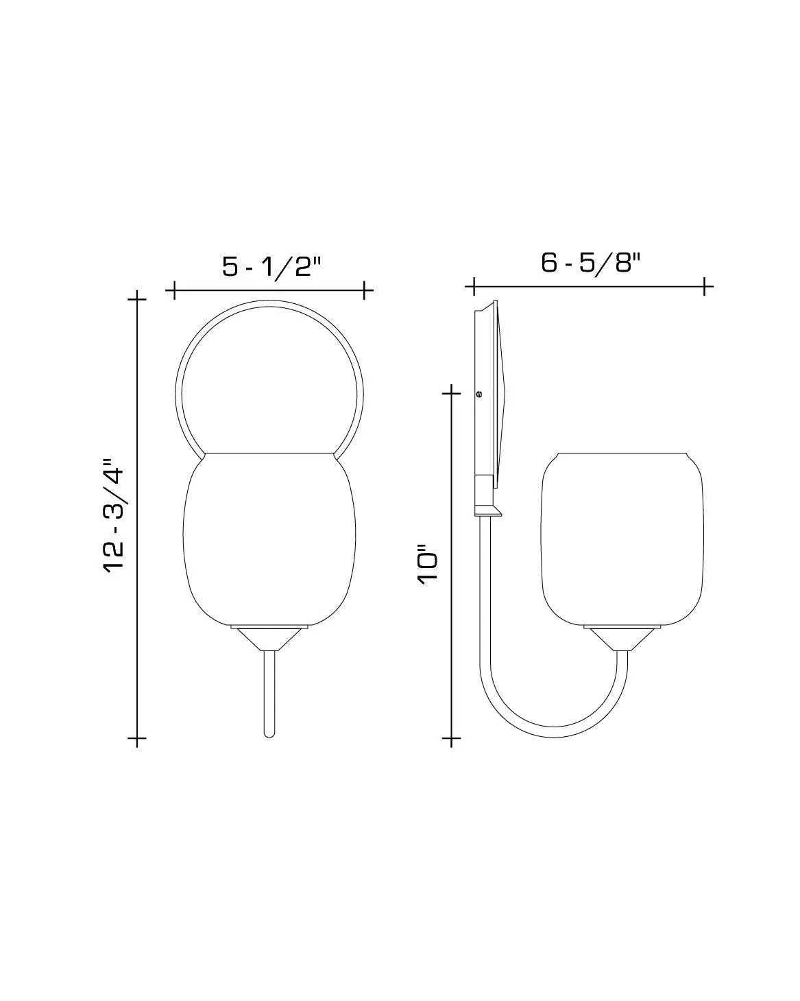 Savoia Sconce with Ice Cube Glass