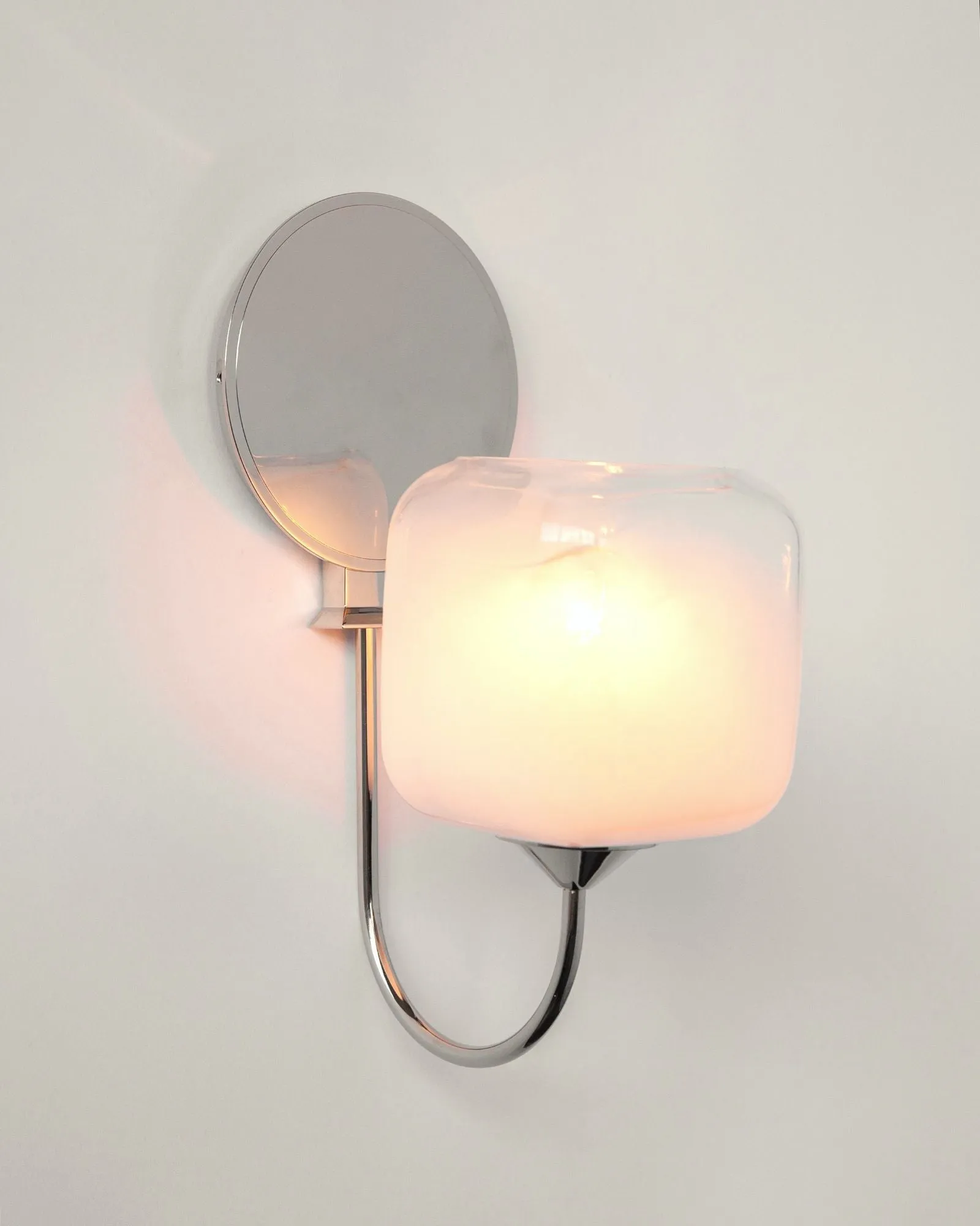 Savoia Sconce with Ice Cube Glass