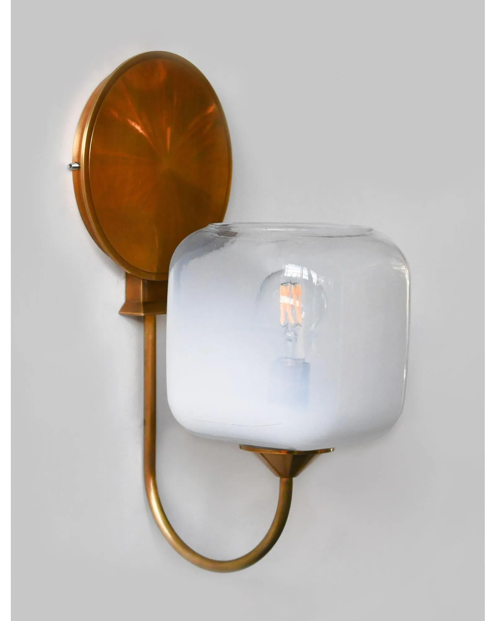 Savoia Sconce with Ice Cube Glass