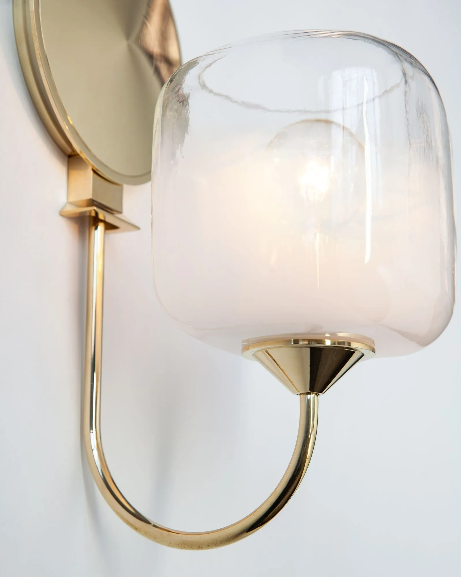 Savoia Sconce with Ice Cube Glass