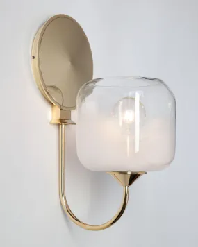 Savoia Sconce with Ice Cube Glass